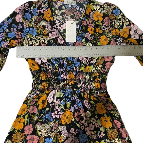 WAYF Black Floral Mini Dress - Picture 3 of 7